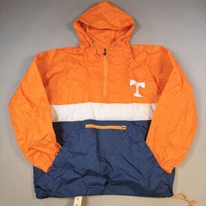 Vintage Tennessee Volunteers Jacket Mens Large Orange Navy NCAA Windbreaker